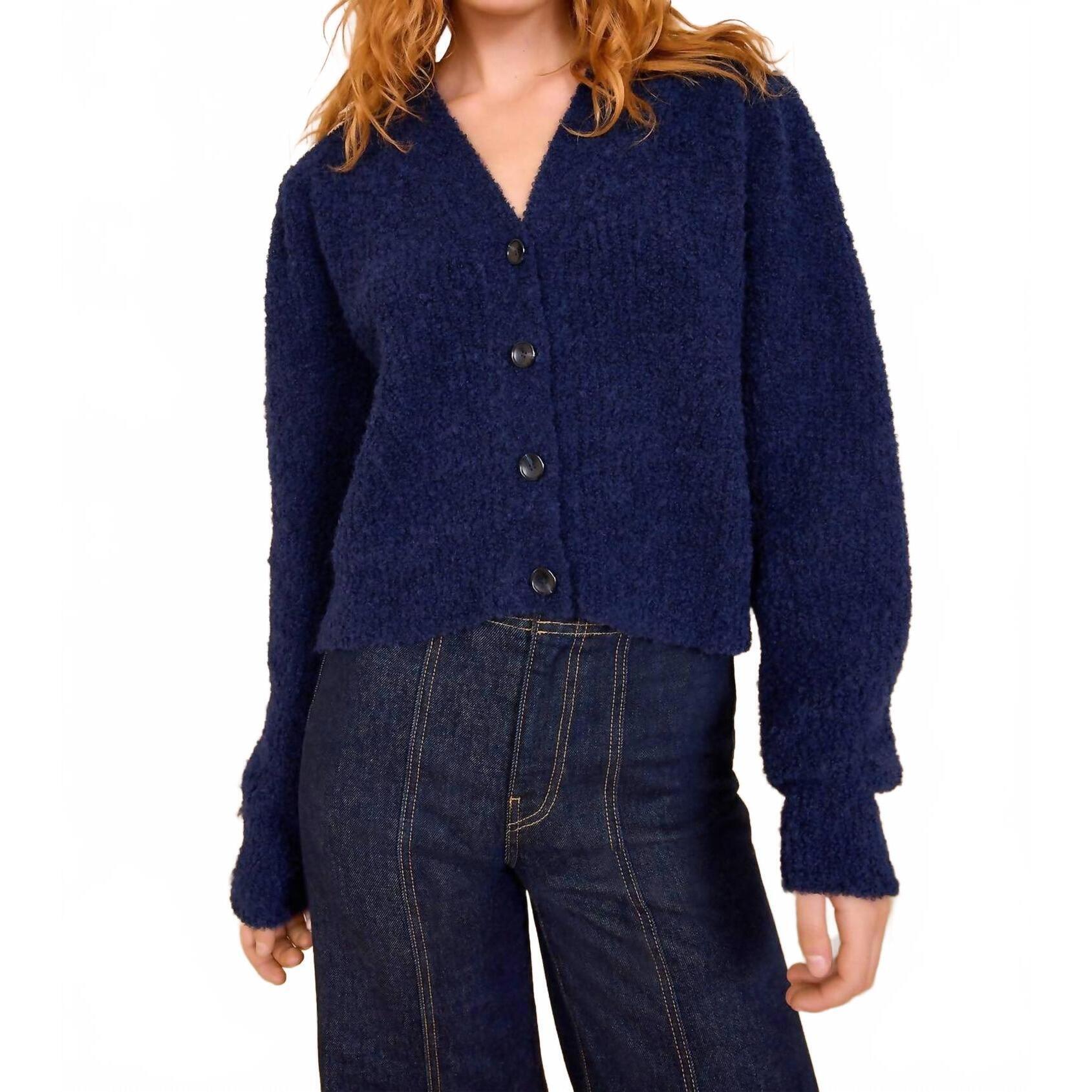 New Ulla Johnson Kira Alpaca Cardigan In Midnight